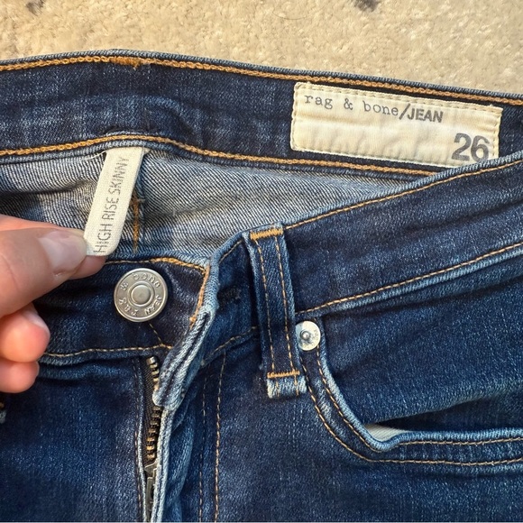 Rag & Bone/JEAN High Rise Skinny Jeans | Heritage Wash | Made in USA | Size 26 - Picture 4 of 7
